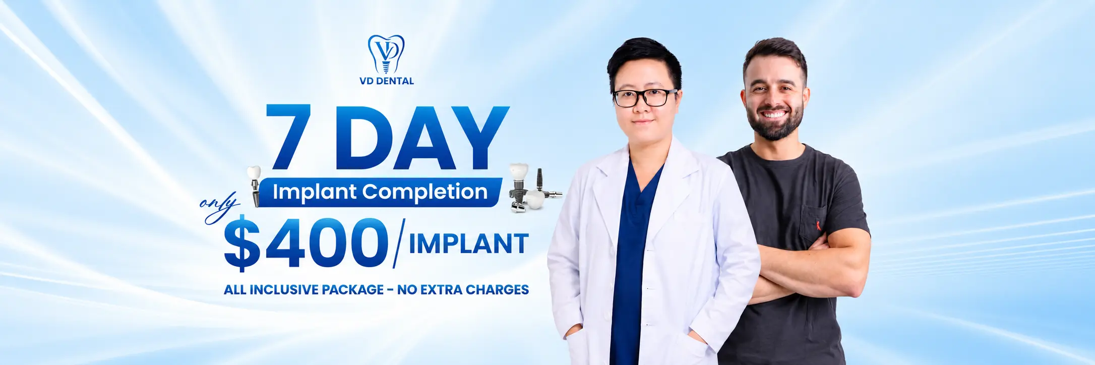 7 Day Implant Completion - $400/Implant